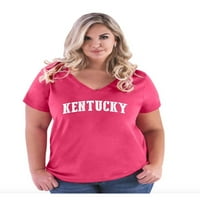 Ženska majica plus veličine V-izrez - Kentucky