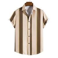 Outfmvch majice za muškarce Proljeće i ljetni prugasti casual rever Jednoj plaži na otvorenom majica