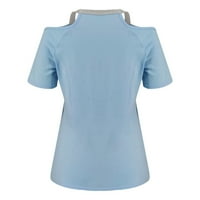 Puawkoer žensko ljeto V izrez sa ramena DANDELION Print kratki rukav majica TOP bluza Ženske vrhove