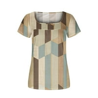 Zlodggu Tunic Pleased Bluze za žene Prodaja Trendi Trendi kratkih rukava Etnički uzorak Paisley bluza