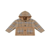 Ehfomius unise plairana jakna od vune, dječji kardigan s dugim rukavima s džepovima za 1- godine dječaka