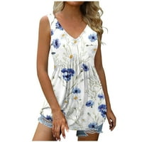 Bvanrty ženski boho cvjetni tisak za klirens bluza trendy plaža ljetna odjeća V izrez Camisole Comfy