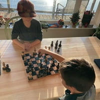 Ručna teraši drveni ponderirani šah u Burntu Boxwood - 3.8 King jedinstveni šah samo Chessbazaar. Besplatna