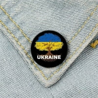 PIN za zastavu, stajam sa Ukrajinom Podrška za brošum Gumb za značke PIN, .79