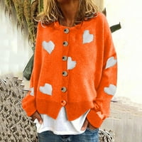 Ženski povremeni kardiganski džemper u obliku kardigana u obliku srčanog u obliku klimu tanki džemper