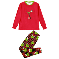 Podudaranje porodice Božić pidžama Božić Santa Monster crtane veličine za ispis za odrasle-djecu-baby-ljubimac