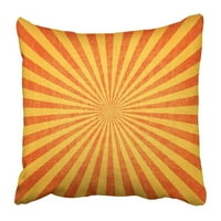 Narančasta Ray Grunge Sunburst Yellow Retro jastučnica