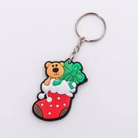 Cartoon Slatka santa ključni ključ za ključeve viseći božićni poklon privjesak