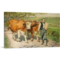 Seljačka poljoprivrednika platna Art Print Eugene Burnand - Veličina: 40 26
