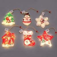 Božićna stabla Privjesak svjetla LED ukrasi Snowflake Star Svjetiljka Xmas Decor Savršen poklon za porodicu