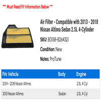 Zračni filter - kompatibilan sa - Nissan Altima Sedan 2.5L 4-cilindrični 2017