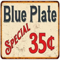 Plava ploča Posebna vintage izgleda elegantni metalni znak 112180020111
