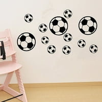 Walbest fudbalski zidni naljepnice okrugli oblik glatke površine vodootporne naljepnice s nogometnim