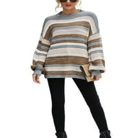 Seyurigaoka Ženski modni pružni blok Vrhunski elegantan pulover džemper za dame