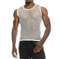 Vest za bluzu mišića Ležerne mrežne majice Muški tenk ljetni pulover Top muške bluze