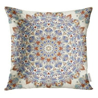 Bež Maroko Turski Šareni uzorak beskrajni keramički linoleum plavi bacanje jastučnice za jastuk