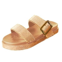 Ženske sandale Ljetne žene dame modne casual platforme retro papuče kristalne cipele sandale zlato