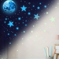 Fyeme Glow u dekoru za tamne zvijezde, plafon, zvijezde i mjesečeve planete sjaji u mraku, ljepljive