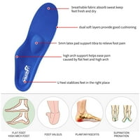 Walkfy Plantar Fasciitis Ortotika olovaka - ravna noga luk nosača ulošci za muškarce i žene sportske