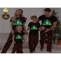 Abtel Mommy Tata Child Halloween PJ setovi za spavanje za spavanje posade Casual Porodica Podudaranje