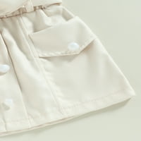 Thaisu Little Girls Ljeto odijelo, rukavac bez rukava Camisole + elastična struka mini suknja + kaiš