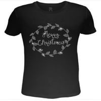 Bling pjenušava sretan božićna ženska majica XMA-444-SC - XL