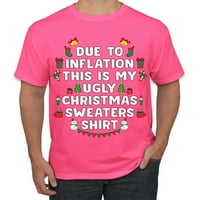 Divlji bobby smiješna politika inflacija ružna džemper tine božićne muškarče grafički tee, neon ružičasta,
