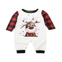 Herdignitet Božićne pidžame za porodičnu podudaranje pidžama postavljene grafičke pulover s dugim rukavima