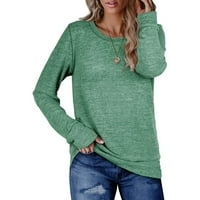 Popust Ženska modna majica s dugim rukavima Ležerne prilike labave pulovene pulover na vratu za premlaćivanje