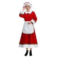 Gospođa Claus ženski božićni santa kostim za odrasle žene gospođa Claus kostim -XL