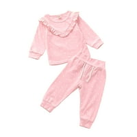 Bear Newborn Baby Girls Outfits mjeseci Novorođene djevojke Jesen Zimske odjeće mjeseci Novorođenče Sweet Polka-Dot Print Dugi rukav + hlače se postavljaju ružičasta