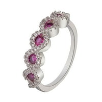 Heiheiup modni prsten uvezene slavne osobe Micro s prstenom za angažman prsten dijamant i dijamantski