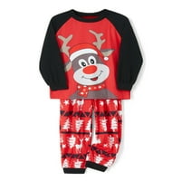 Sretan Božić Porodica koja odgovara pidžami setovi crtani elk tisak dugih rukava jelena ispis hlače