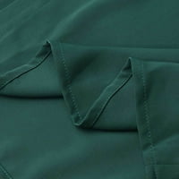 Haljina za žene, Ženska retro dugačka haljina dugih rukava od pune boje majica Maxi haljine zelena l