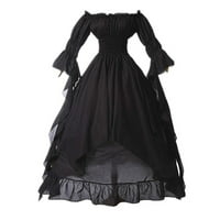 Mini haljine za žene retro vintage dugih rukava s dugim rukavima dress dress haljina
