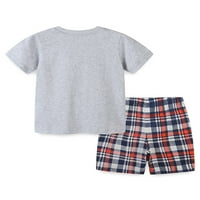 Cindysus Toddler Ležerne prilike za vrat Crew Outfit Dječja labava majica + kratke hlače Plaže na plaži