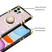Za Apple iPhone pro Glitter Bling Diamond Četvoro-lišće držač zvona kvadratni silikonski udarni zaštitni
