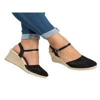 Leuncero Casual Cipele za žene sa sandale za žene sa sandale za gležnjeve na petama sandale lagane klinove