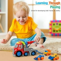 Sotop igračka za dizalice za dječake 3-godina Toddlers Girls Construction GRAĐEVINSKI TRGOVINSKI TELEAL
