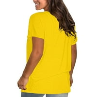 Košulje za ženske trendi udobne obične postrojenja za kraks kratkih rukava Ležerne prilike, bluza Labavi