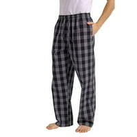 Muške padžama hlače mekane plairane salone za spavanje hlača elastične struke PJ hlače s džepovima