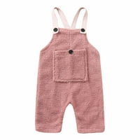 Dadaria slatka jesen dječja odjeća 6m-4Y toddler Kids Baby Girl Boys Solid Flannel Suspender Hlače kombinezone