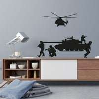 Vojska vojnika helikoptera Vojska SWAT TIMA MUŠKARSTVO Zidne naljepnice Art Decal za devojke Boines