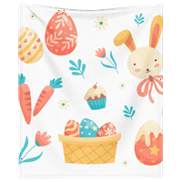 DiCasser Easter Bunny baca ćebe sa jastukom šarenim ukrasnim mekim ugodnim prekrivačima za dječake i