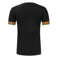 Muški vrhovi kratkih rukava Tisak V-izrez za majicu Bluza Rad Black S, M, L, XL, XXL
