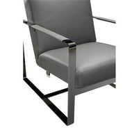 Titan Namještaj 28 Moderna originalna talijanska kožna stolica u tamno sivoj boji