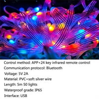 Zukuco Fairy String Light Bluetooth kontrola aplikacija - 16.4ft LED-ovi zvjezdani nizinski modovi RGB
