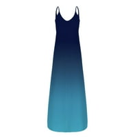 Kali_store haljine za žene Ženska mini haljina Ljetna casual a-line haljina s džepovima Plava, XL