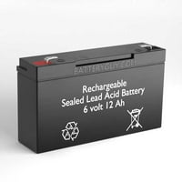 Baterijski guini Lightlarms Tbrc Zamjena 6V 12Ah baterija - Baterijski premaz brend ekvivalent