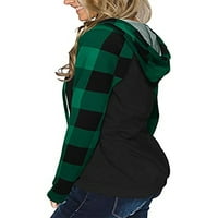 Hait ženski blok sa džepom pulover slobodno vrijeme dugih rukava s kapuljačom s kapuljačom zimskim vučnim